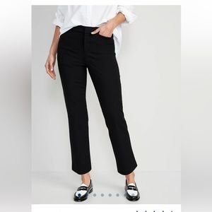 NWT! Old Navy high waisted straight pixie ankle pant- black, 6 petite